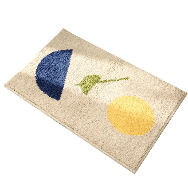 

Non-slip Bathroom Bath Mat Soft Polyester Fiber Floor Mat In The Room Welcome Mat Kitchen Toilet Floor Decor Absorbent Door Mat
