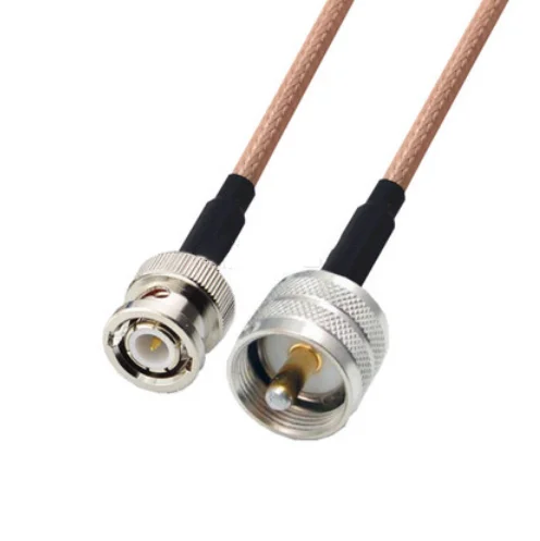 

BNC Male to UHF PL259 Male Connector Pigtail Jumper RG316 Cable 50 ohm