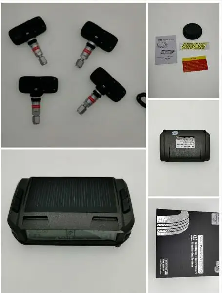 Система контроля давления в шинах TPMS беспроводная система на солнечной батарее с