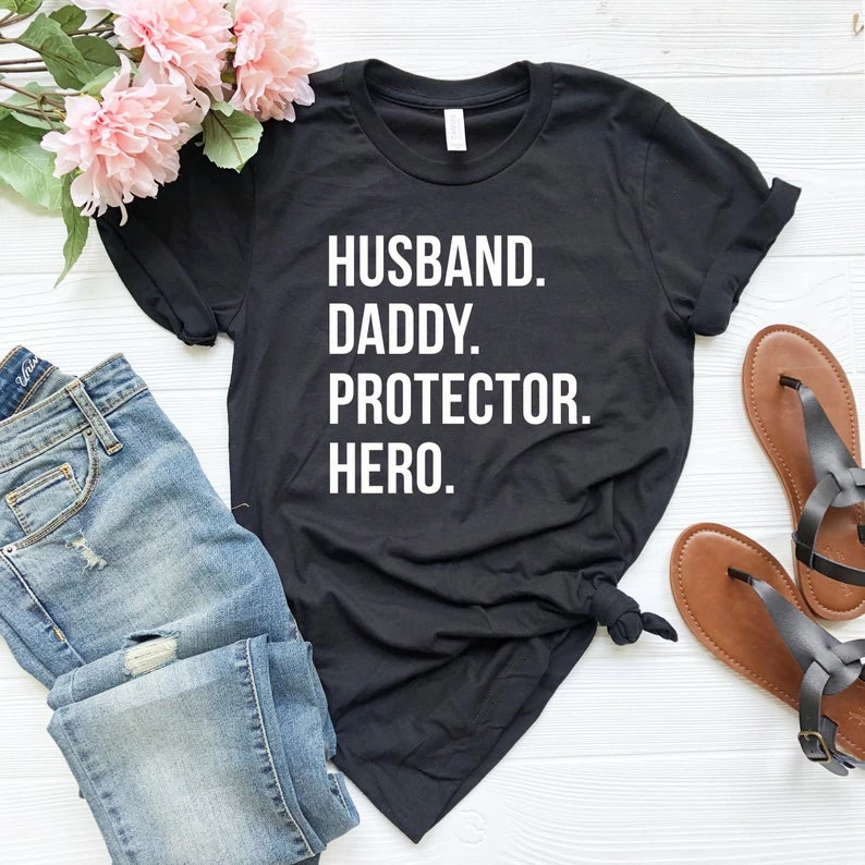 

2020 new fashion Husband Gift Daddy Gift Daddy Shirt Gift for Dad Hero Gift New Dad Gift funny slogan hipster tops- L916