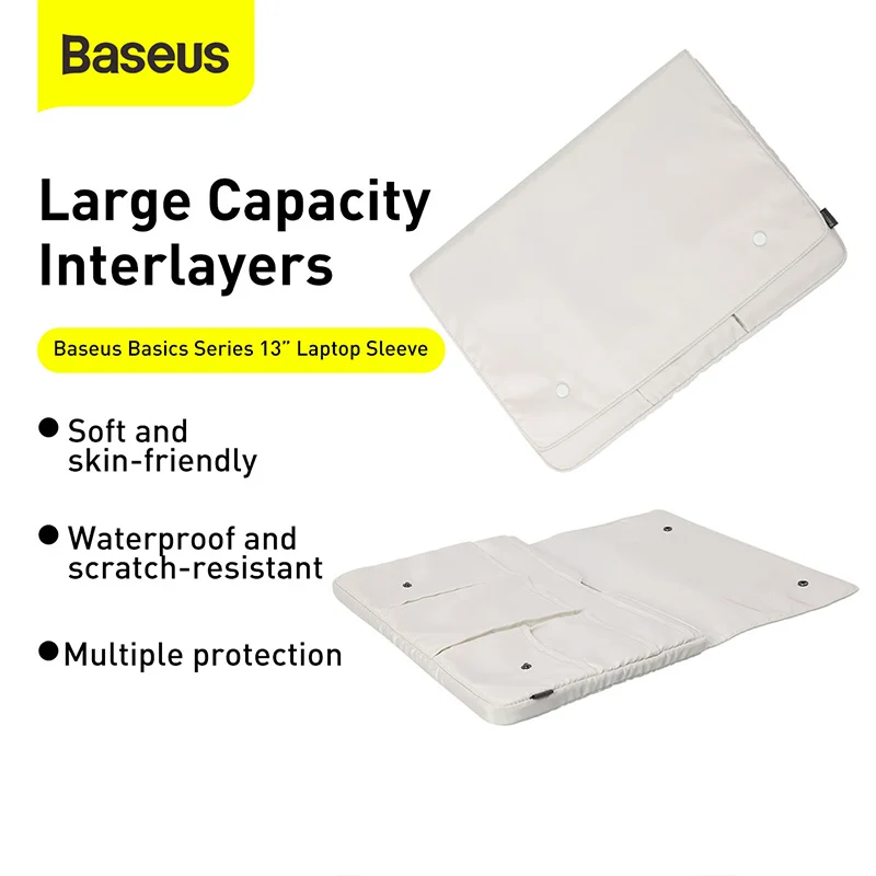 baseus laptop sleeve 1316inch waterproof travel storage bag for mobile phone notebook large capaticy flip cover design sleeve free global shipping