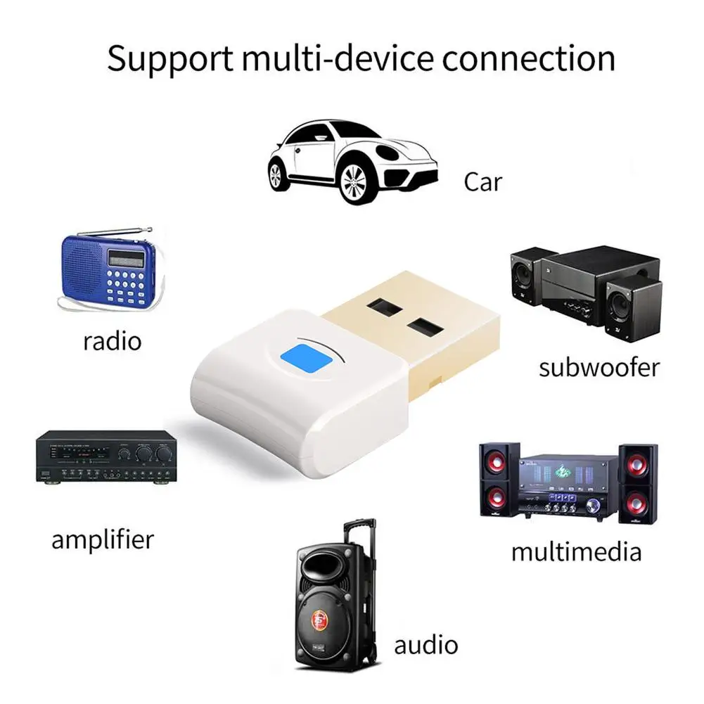 Беспроводной usb адаптер Bluetooth 4 0 Настольный Wi Fi аудио приемник передатчик для