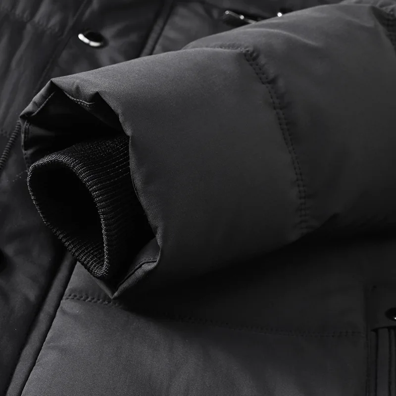 Winter Men's Thick Coats Warm Jackets Padded Casual Hooded Thermal Parka Windproof Jacket Overcoat Male Father's Clothing 4XL