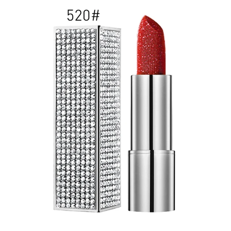 

Easy To Color Diamond Matte High Gloss Lipstick Non-stick Cup Long Lasting Waterproof Lipstick Shimmer Lipstick