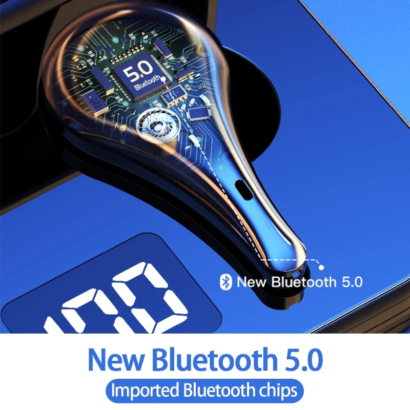 

Wireless Earbuds H2 Bluetooth Bluetooth Headphones Headphones with Charging Case TWS in-Ear Headset Waterproof X37A