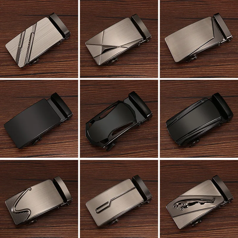 

Fashion Men's Business Alloy Automatic Buckle Unique Men Plaque Belt Buckles for 4cm Ratchet For Leather Belt Accessories
