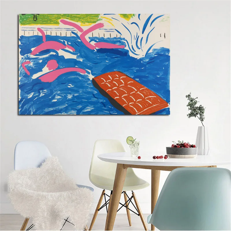 Настенное изображение холст Дэвид хокни домашний декор картина для бассейна HD