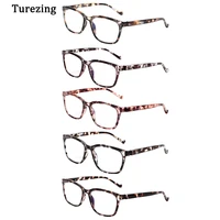 turezing 5 pack new retro spring hinge reading glasses men and women comfortable reader diopter 1 02 03 04 05 06 0
