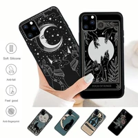 witches moon tarot mystery totem black matte mobile phone cover for iphone 12 11 pro max xs x xr 7 8 6 6s plus 5 5s se 2020 case