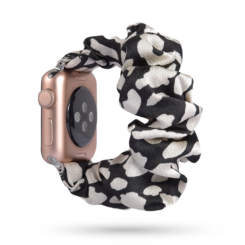Ремешок Эластичный Леопардовый Для Apple Watch Band Series 5 4 3 2 браслет с гепардом для iwatch 1