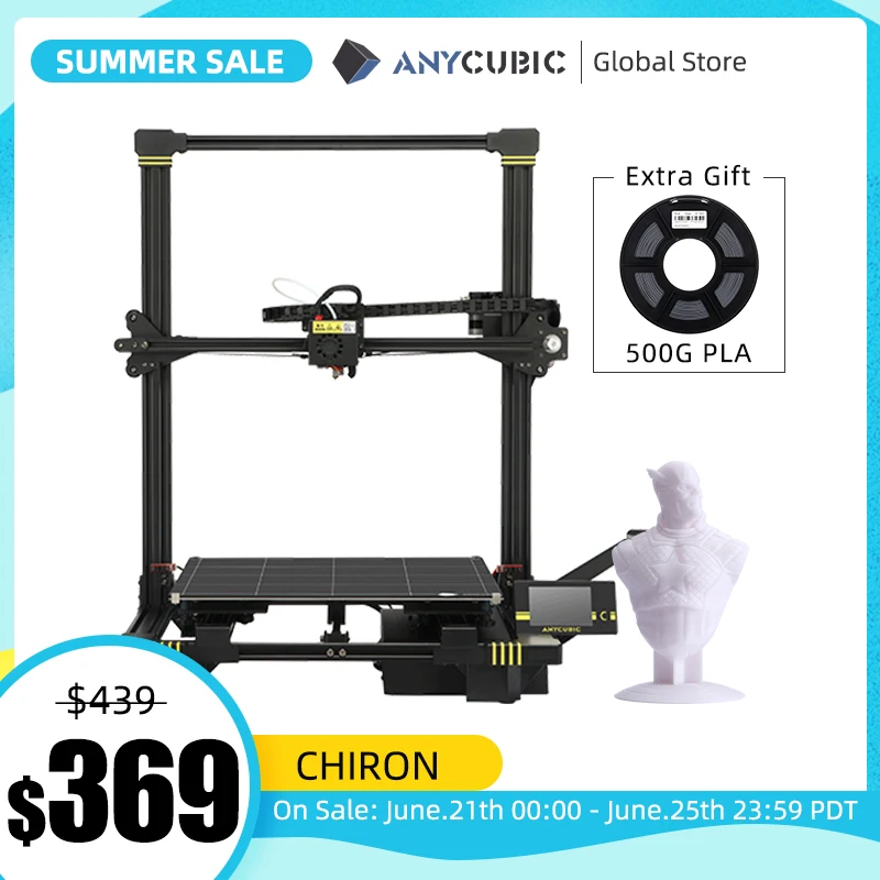 ANYCUBIC чугун 3d принтер Плюс Размер TFT автоматическое выравнивание экструдер