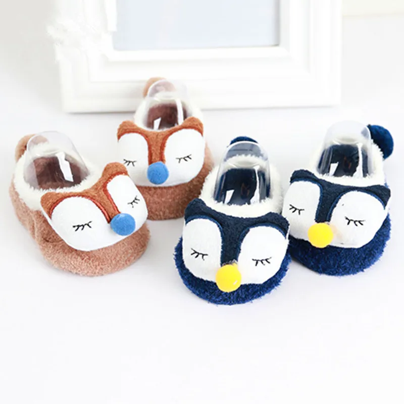 New Infant Baby Coral Socks Boys Girls Anti-slip Floor Sock Lovely 3D Cartoon Animal Doll Newborn Soft Warm 0-3Years | Детская одежда и