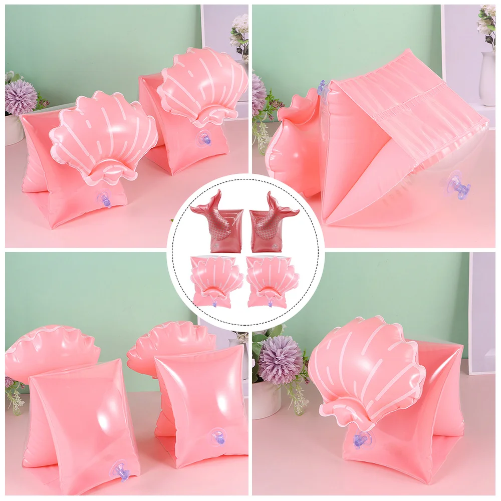 

2 Pairs Inflatable Children Arm Swimming Rings Arm Floats Swimming Sleeves