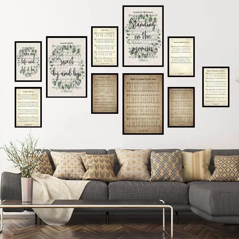 

Songs Of Thankfulness And Praise Vintage Retro Posters Room Wall Decor