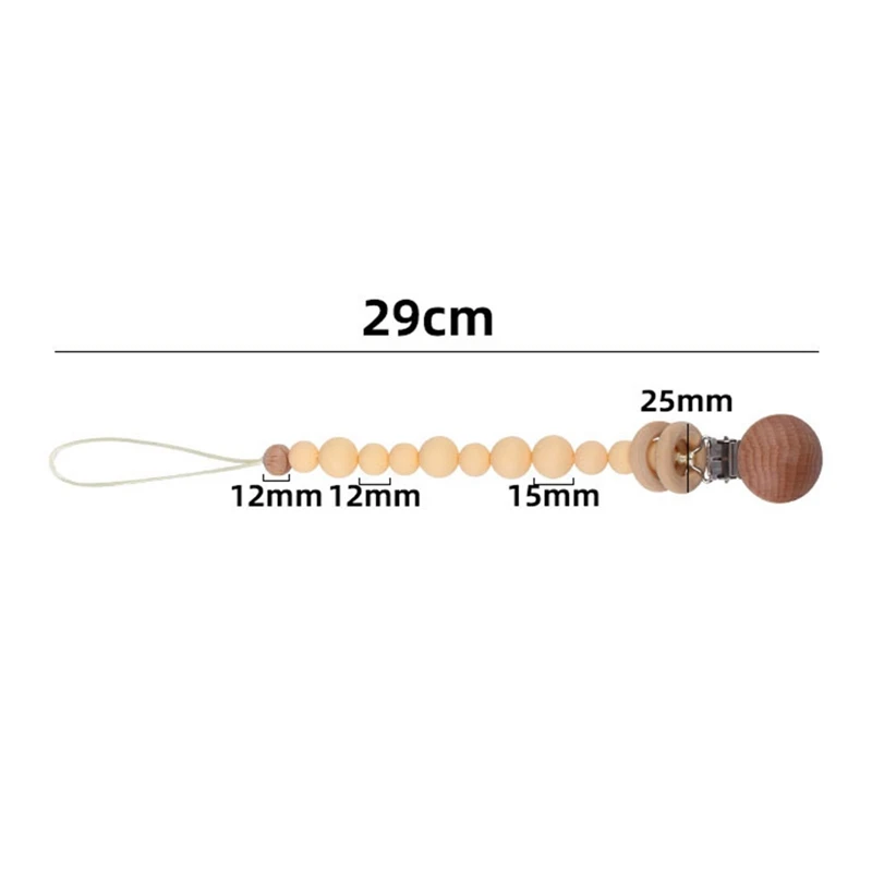 

Silicone Beads Baby Anti-drop Chain Pacifier Clips Infant Nipple Appease Soother Chain Clips Dummy Holder For Pacifiers