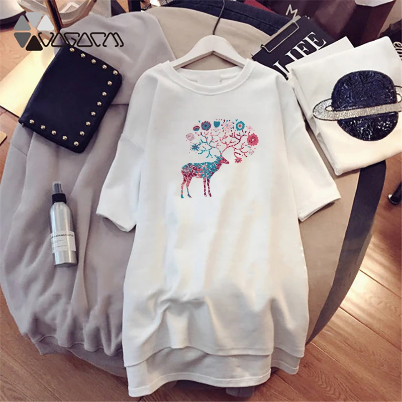 

Summer Women Dresses Deer Floral Zebra Print Clothing Esthetic Loose Women Clothes Sundress Mini Dress Casual Fashion Mujer
