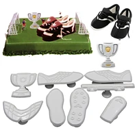 new 8pcsset sneakers trophy cake mold cookie cutters diy spring biscuit fondant cutter mould baking tools sugarcraft