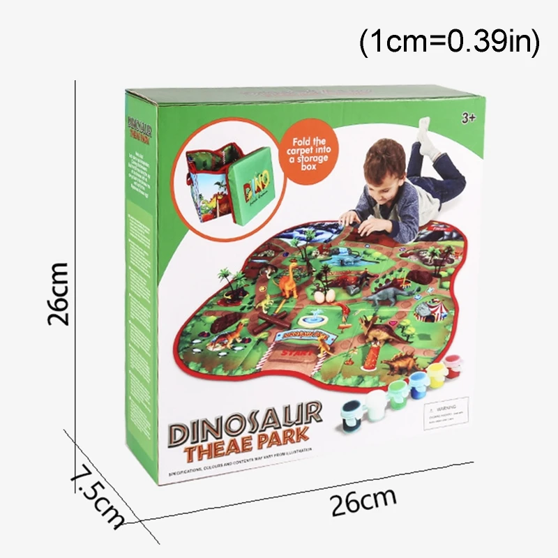 

Animal Dinosaur Figurines DIY Scribble Art Coloring Drawing Doodle Painting Kit Washable Kids Educational Toys