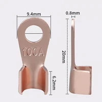 20pcs 100a copper battery cable connector terminal crimping 10 25mm2 wire