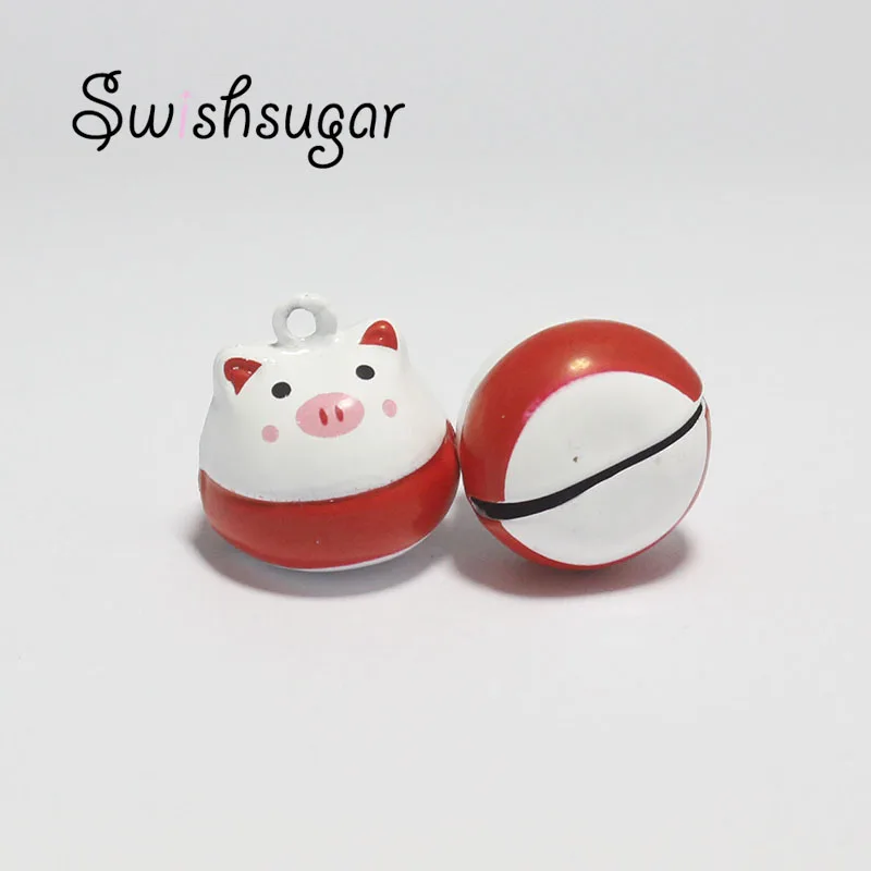 

Cute Cartoon Metal Pig Jingle Bell Charms Pendant For Cat Dog Pet Necklace Pendant Jewelry Craft Findings Accessories