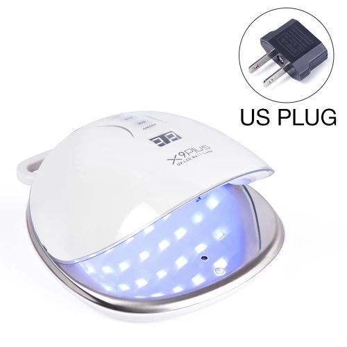 US Plug White Машинка для стрижки 48 Вт переносной УФ лампой 36 светодиодов X9 плюс лед лампа для ногтей лак для ногтей Сушилка для ногтей Гель-лак Быстросохнущий с ЖК-дисплей Дисплей Авто Сенсор - Цвет: US Plug White