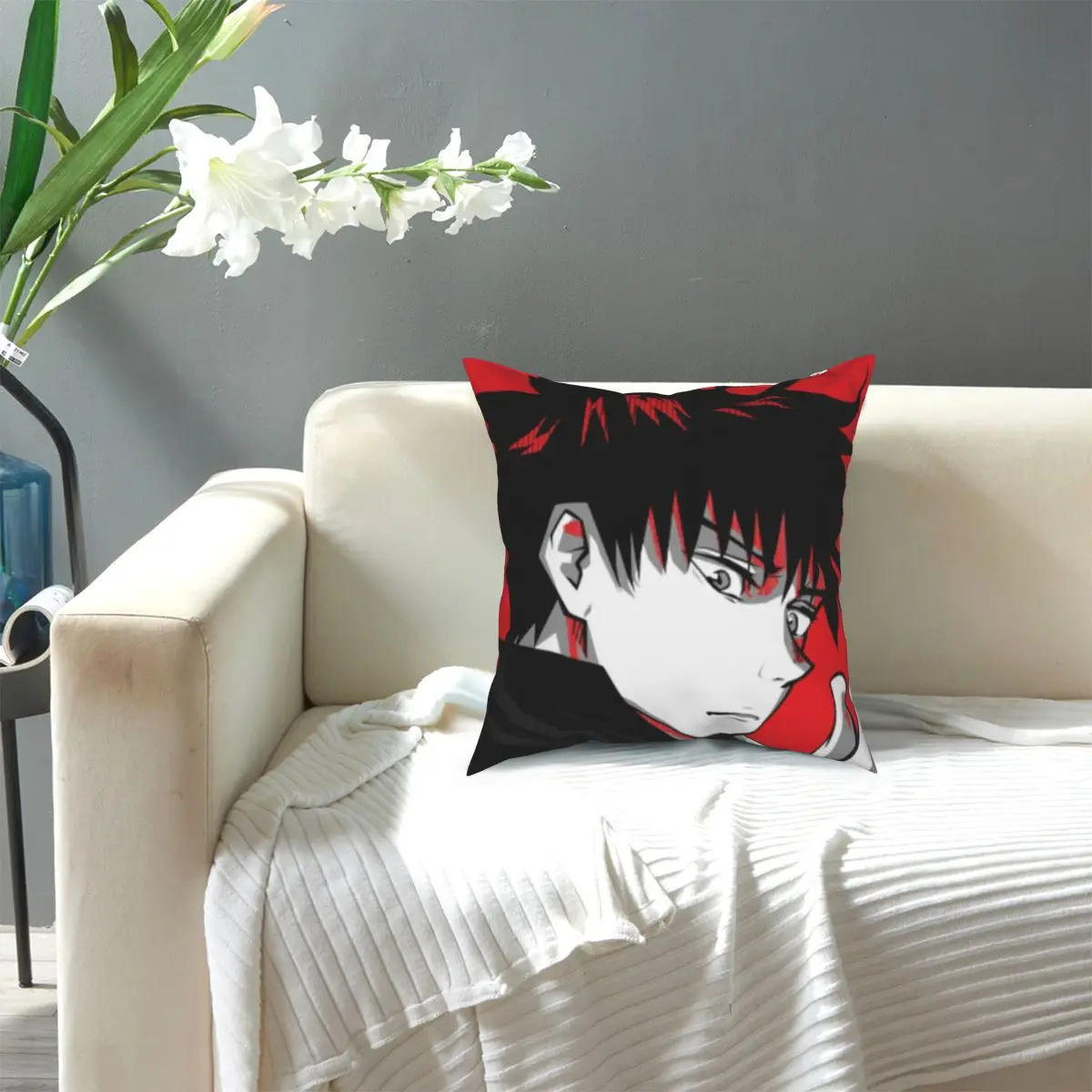 

Jujutsu Kaisen Megumi Fushiguro Pillowcase Printed Polyester Cushion Cover Decoration Anime Throw Pillow Case Cover Home Square