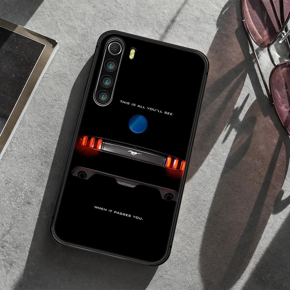 

mustang Sports car Phone Case Cover Hull For XIAOMI Redmi 7 7a 8 8a 9 10X NOTE 6 7 7s 8 8t 9 9s Pro Max black Coque Luxury