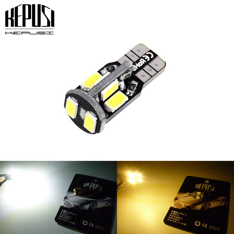Светодиодные Автомобильные лампы W5W 147 T10 5630 10 SMD лампа для чтения багажника Canbus