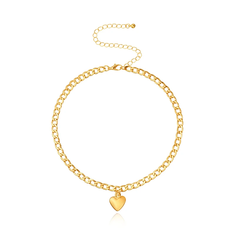 

Luokey New Double Layer Heart Choker Collar For Women Gold Color Clavicle Chain Pendant Necklace Girls Wedding Jewelry Gift 2020