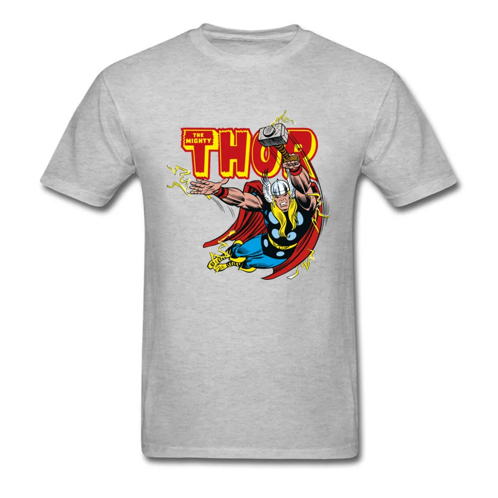 Thunder Hit Thor футболка комикс Мужская винтажная одежда футболки 80S крутые мультфильм