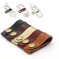 leather cable organizer earphone cable ties 90mm12mm 10pcs