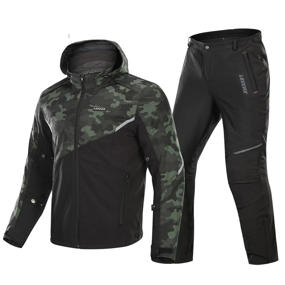 Водонепроницаемая мотоциклетная куртка + штаны костюм зимние мужские комплекты