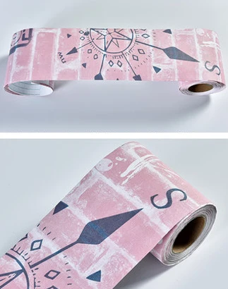 Brick Light Pink Виниловая самоклеящаяся наклейка на окно декор для пола в гостиной окантовочная линия пленки водонепроницаемые линии талии обои домашний декор - Цвет: Brick Light Pink