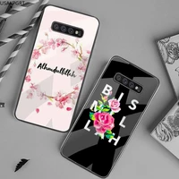 islamic muslim bismillah coque shell phone case tempered glass for samsung s20 plus s7 s8 s9 s10 plus note 8 9 10 plus