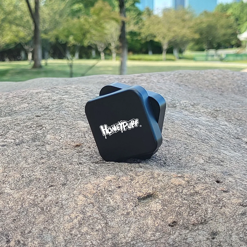 HONEYPUFF алюминий 45 мм 2 слоя квадратной формы травы шлифовальные станки специй