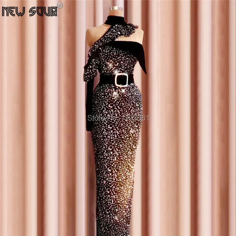 Мусульманские Длинные вечерние платья с бисером для свадьбы платье выпускного