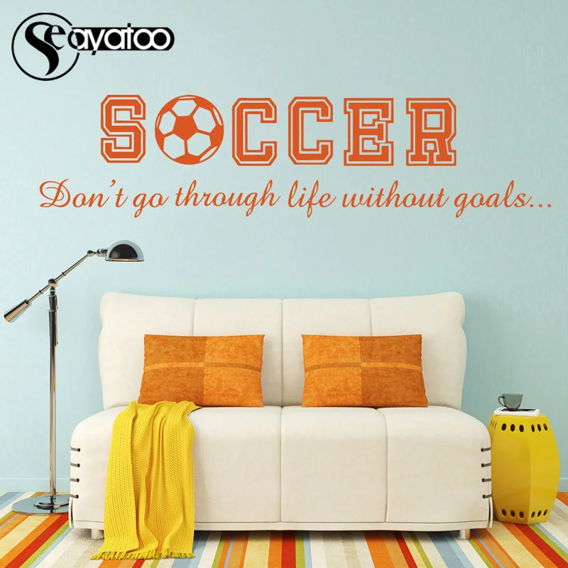 Футбольная Цитата гол виниловая наклейка на стену Наклейка мальчик детская