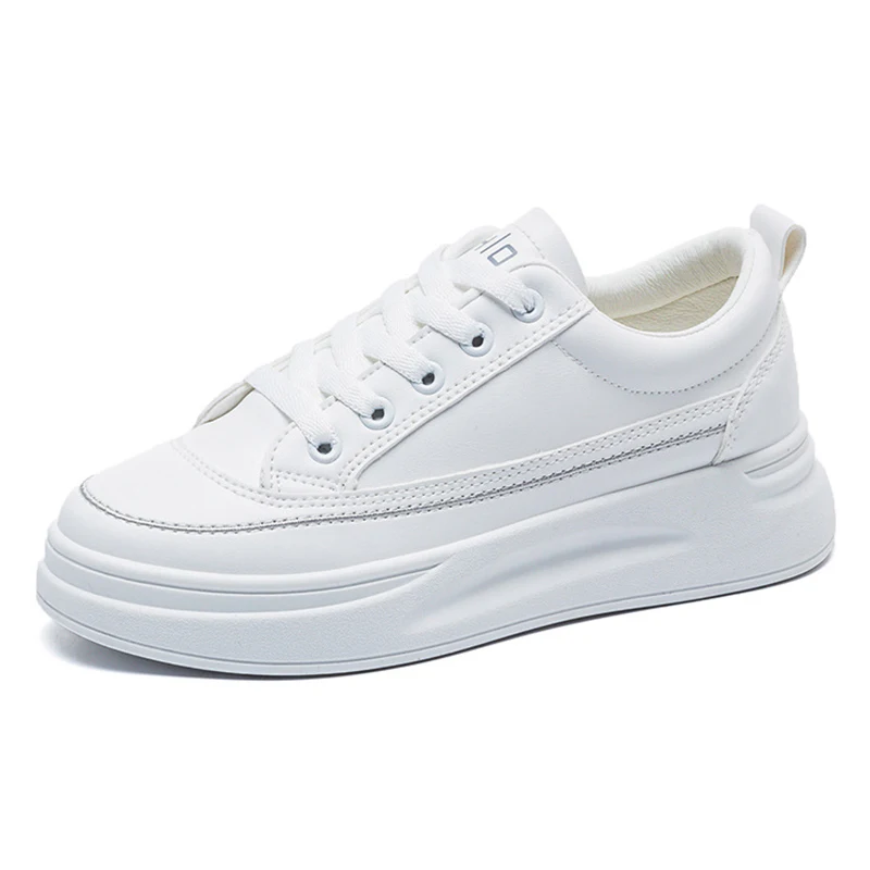 

White Sneakers for Women Flats Shoes Women Sneakers Platform Shoes Woman Casual Sneaker 2021 Fashion Baskets Woman Fashion Solid