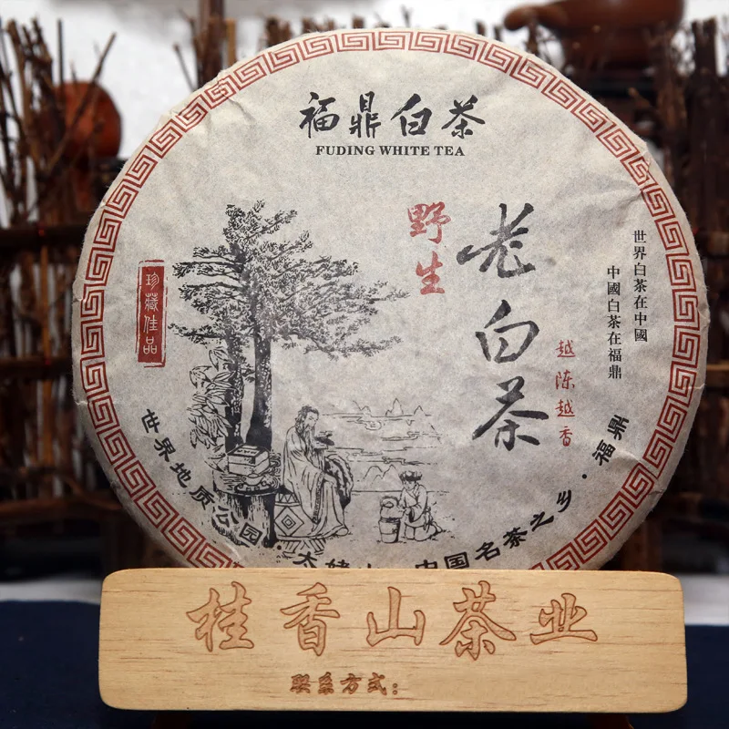

Chinese tea Organic Premium Aged Fuding Shou Mei Long Life Eyebrow Cake 350g