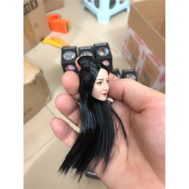 

1/6 Scale Asian Star Head Sculpt Long Hiar Chinese Ancient Style Cute Head for 12 Inches Action Figures