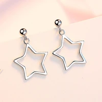 trendy earrings for women 925 silver jewelry five pointed star shape drop earring wedding party accessory wholesale dropshipping