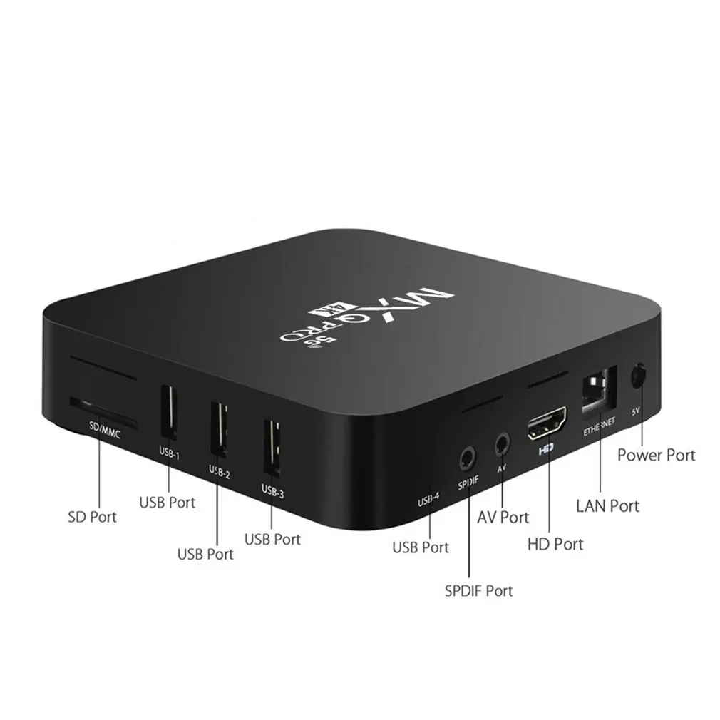 MXQPRO5G 4K Network Player Set-top Box Home Remote Control Box Smart Media Player RK3229-5G Version