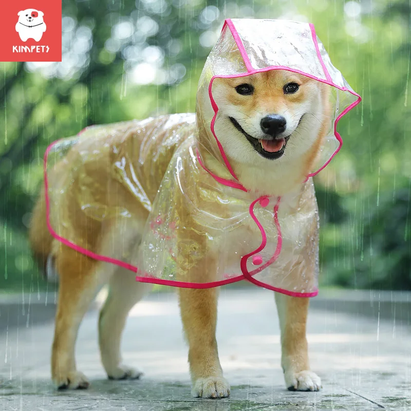 

Непромокаемый прозрачный плащ-дождевик KIMPETS собачьи плащи для больших собак и щенков, складной, непромокаемый, жилетка, одежда для домашних ...
