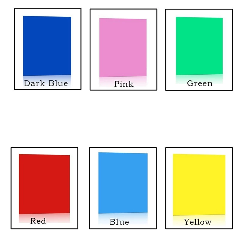 6 шт. гелевый фильтр прозрачный Цвет пленка Пластик листы корректирующий гель