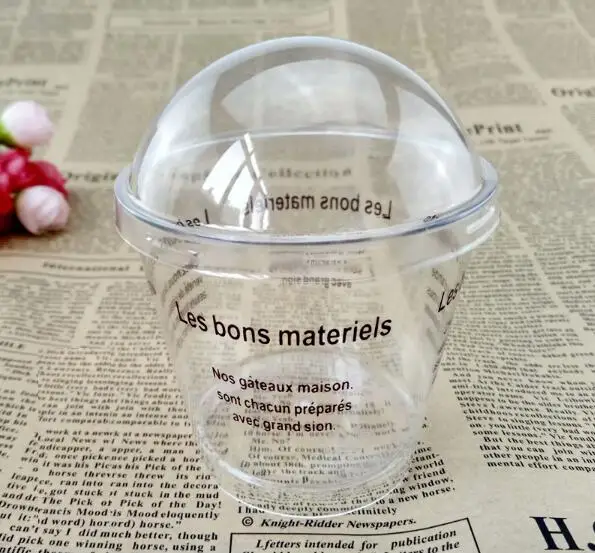 1000 шт. 180 мл Пластик стакан для Тирамису прозрачный мусс чашка древесных опилок с