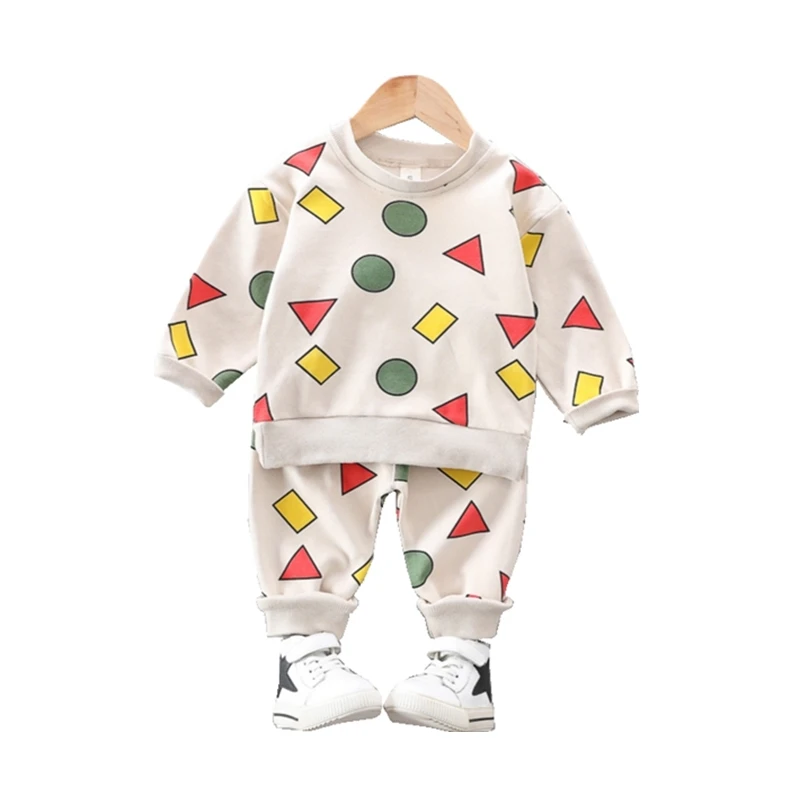 Новый весенне осенний костюм для маленьких мальчиков и девочек детская