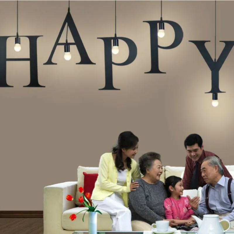 

English Alphabet Pendant Lights LED Kitchen Light Bedside Hanging Lamp Bedroom Living Room Lamps Lighting WJ42503