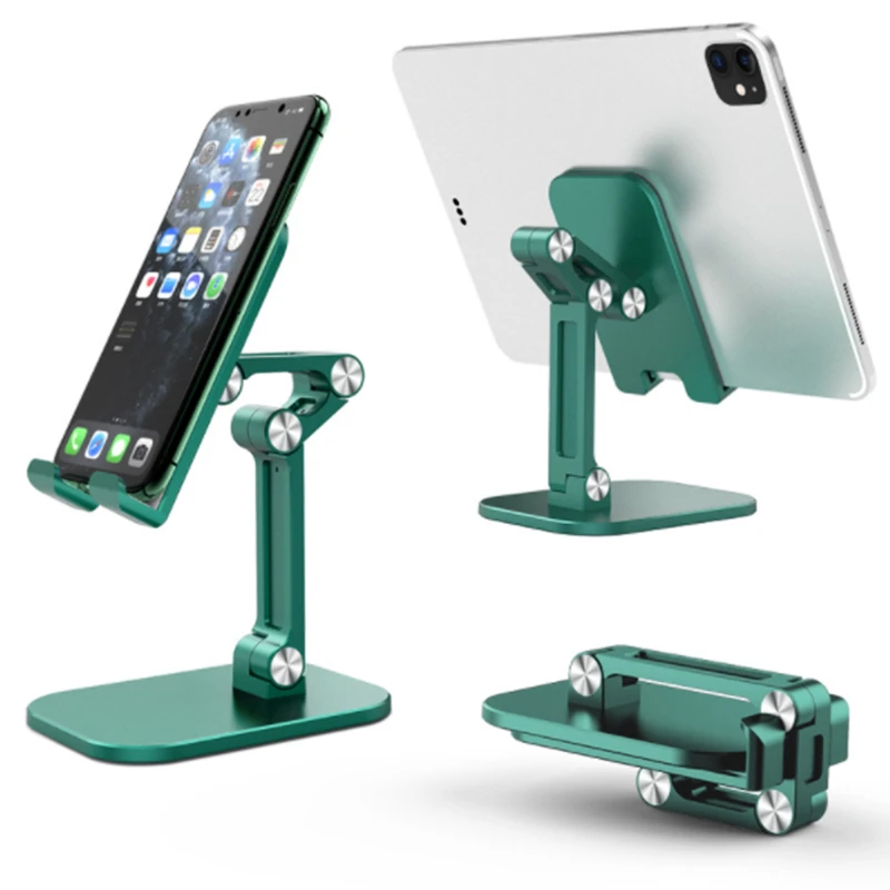 

Foldable Desk Mobile Phone Holder Stand Three Sections For iPhone 13 12 X iPad Tablet Desktop Adjustable Cell Smartphone Bracket