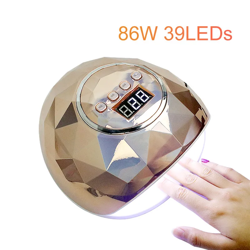 86W Светодиодная УФ-лампа для ногтей маникюра сушилка с 39 шт. лампа инструмент всех