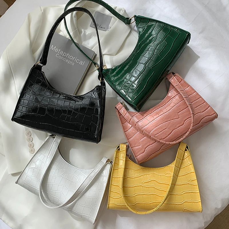

Fashion Exquisite Shopping Bag Retro Casual Women Totes Shoulder Bags Female Leather Solid Color Chain Handbag for Women 2021
